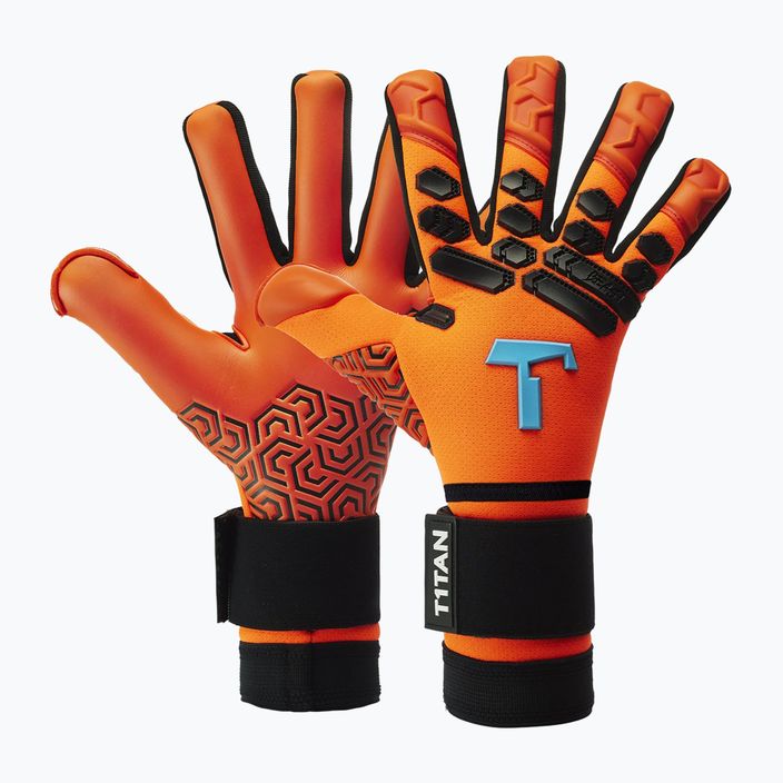 T1TAN Shocking Beast 2.0 brankárske rukavice (FP) oranžová/čierna 202104 4