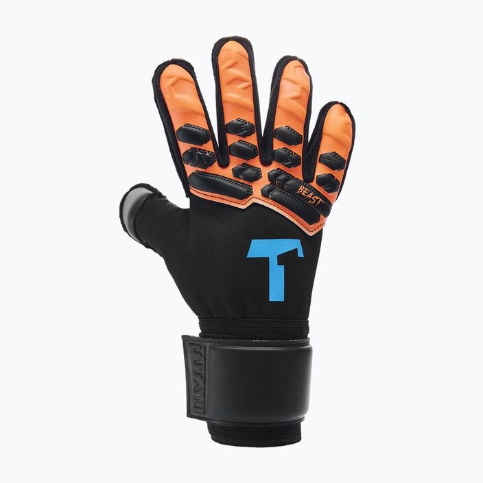 T1TAN Shocking Beast detské brankárske rukavice čierno-oranžové 202105-04 5