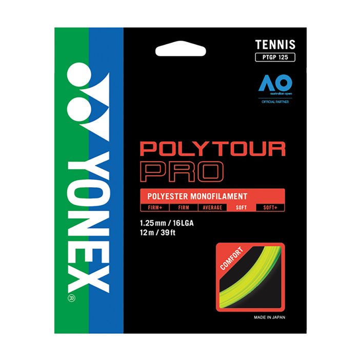 Tenisové struny YONEX Poly Tour Pro Set 12 m žlté 2