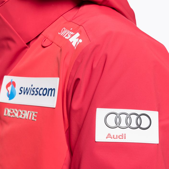 Pánska lyžiarska bunda Descente Swiss National Team Replica 86 červená DWMUGK2 11