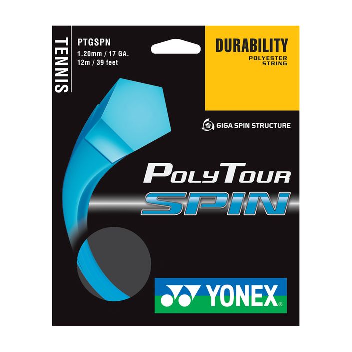 Tenisové struny YONEX Poly Tour SPIN Set 12 m modré 2
