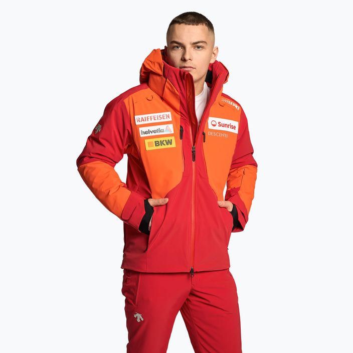 Pánska lyžiarska bunda Descente Swiss mandarin orange