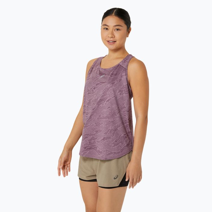 Dámske bežecké tričko ASICS Road All Over Print Tank dusty mauve