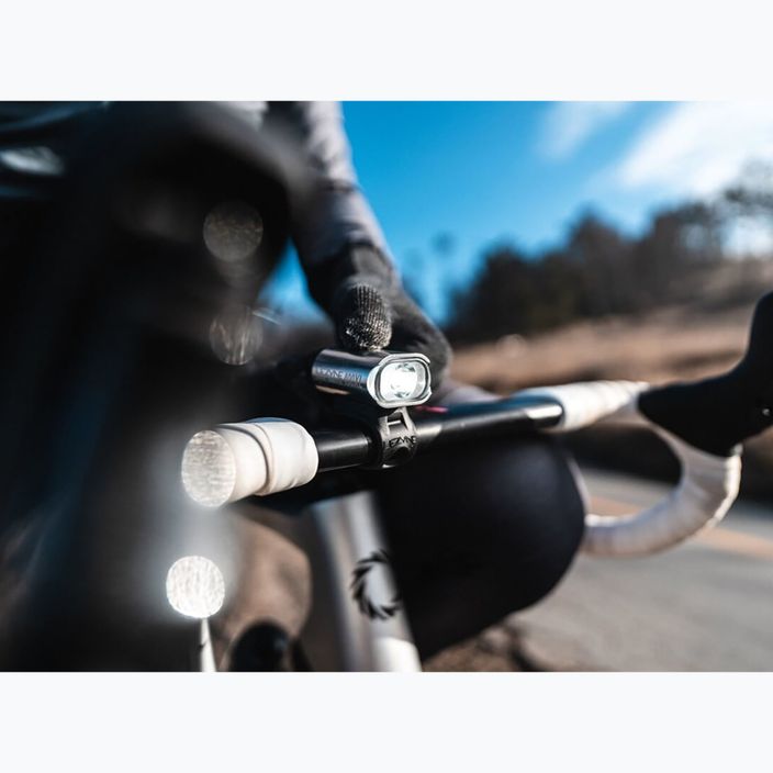 Svetlo na bicykel predné Lezyne Mini Drive 400XL lesklé strieborné 3