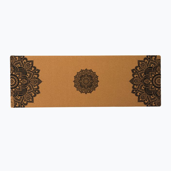 Yoga Design Lab Cork 3,5 mm hnedá podložka na jogu Mandala Black 2