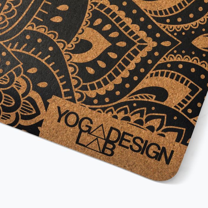 Yoga Design Lab Cork 3,5 mm hnedá podložka na jogu Mandala Black 3