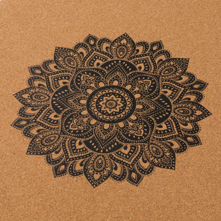 Yoga Design Lab Cork 3,5 mm hnedá podložka na jogu Mandala Black 4