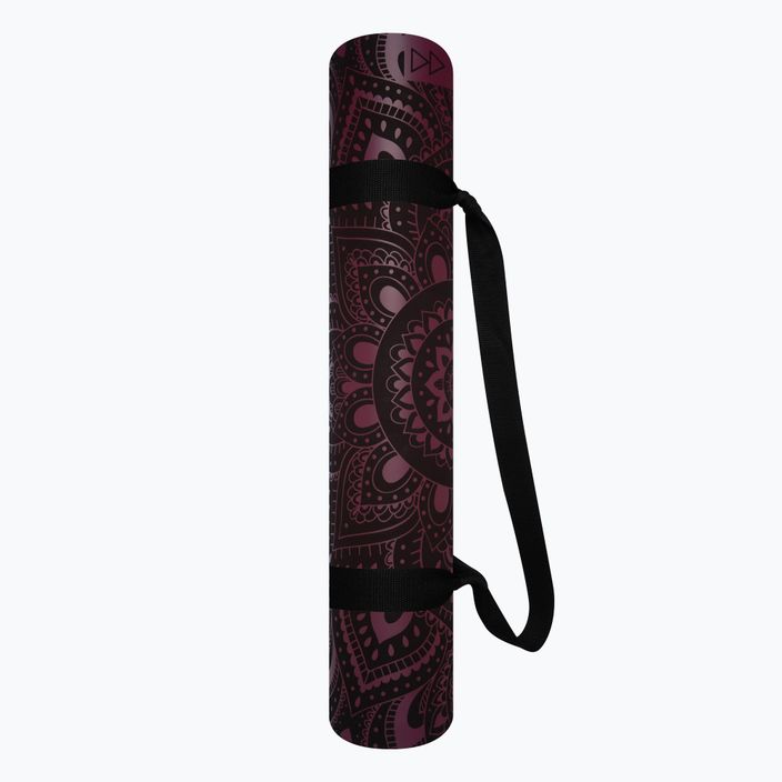 Yoga Design Lab Infinity podložka na jogu 5 mm fialová Mandala Burgundy 9