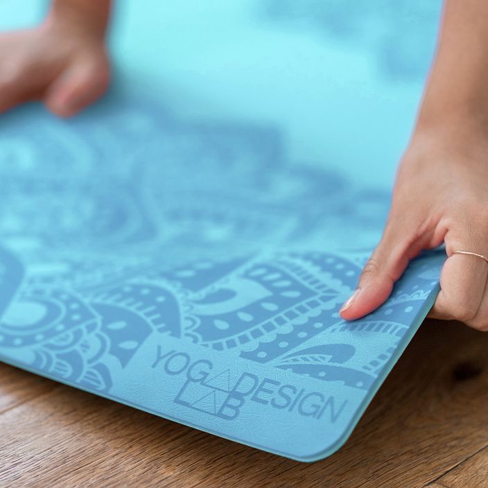Yoga Design Lab Flow Pure 6 mm modrá podložka na jogu Mandala Aqua 8