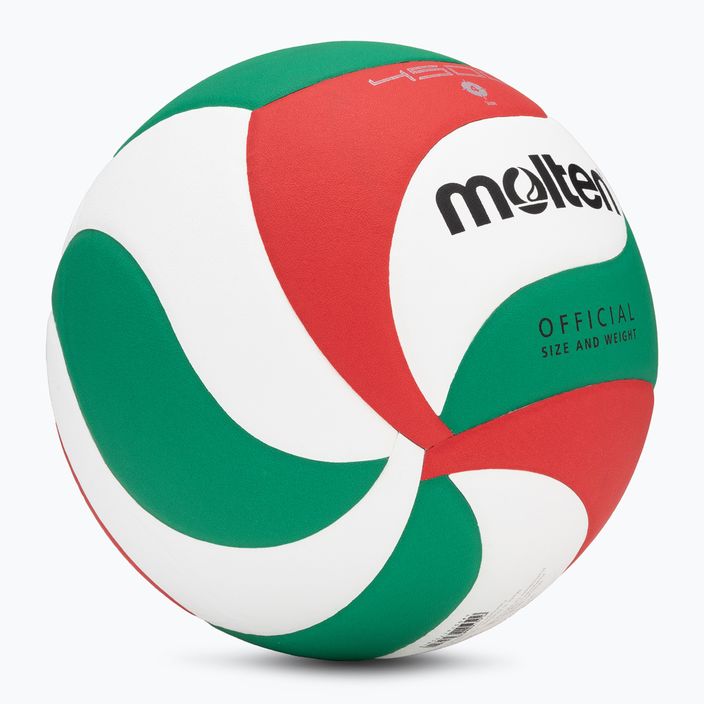 Volejbalová lopta Molten V4M4500-4 biela/zelená/červená veľkosť 4 2