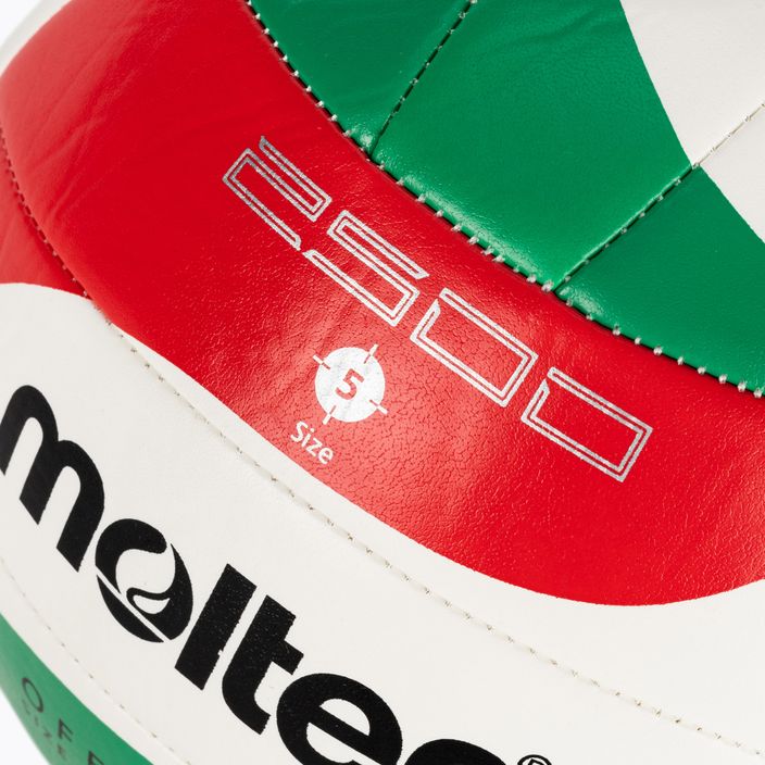 Volejbalová lopta Molten V5M2500-5 biela/zelená/červená veľkosť 5 3