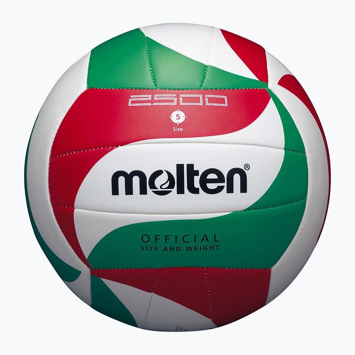 Volejbalová lopta Molten V5M2500-5 biela/zelená/červená veľkosť 5 4