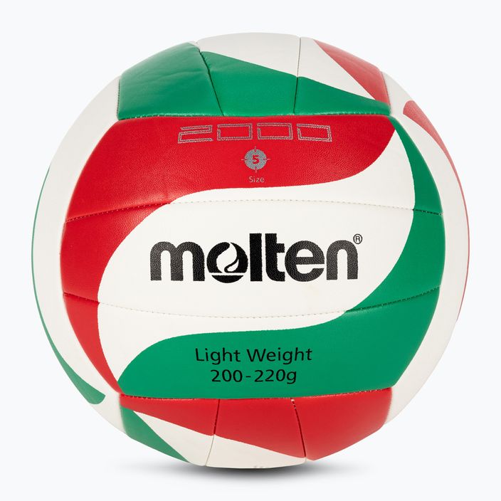 Volejbalová lopta Molten V5M2000-L-5 biela/zelená/červená veľkosť 5