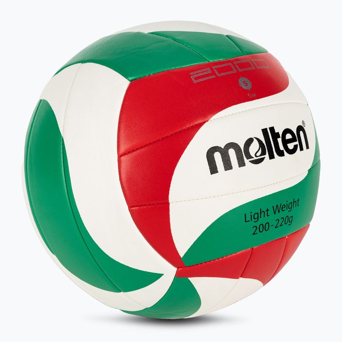 Volejbalová lopta Molten V5M2000-L-5 biela/zelená/červená veľkosť 5 2
