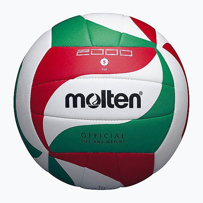 Volejbalová lopta Molten V5M2000-L-5 biela/zelená/červená veľkosť 5 4