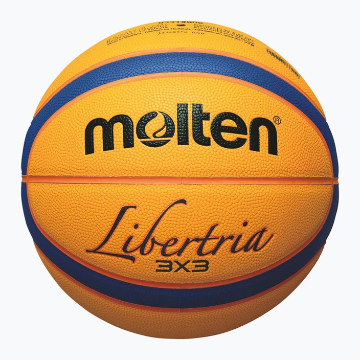 Molten basketbal B33T5000 FIBA 3x3 žltá/modrá veľkosť 3 2