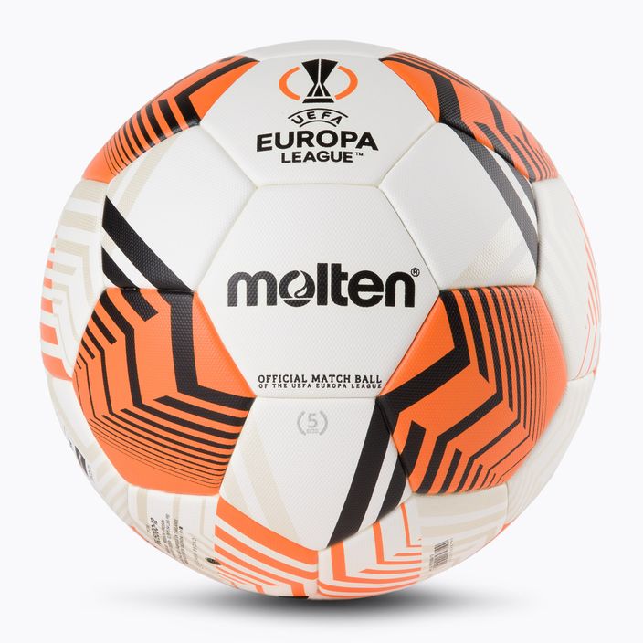 Molten UEFA Europa League 2021/22 bielo-oranžová futbalová lopta F5U5000-12 veľkosť 5