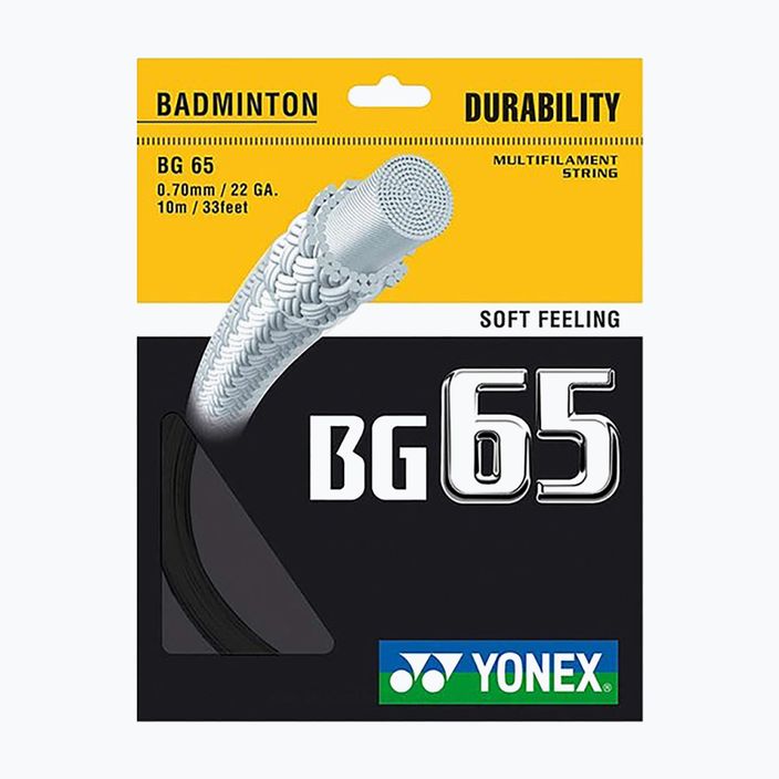 Badmintonové struny YONEX BG 65 Set 10 m čierne