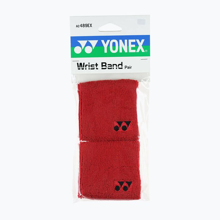 YONEX zápästné návleky 2 ks červené AC 489 3