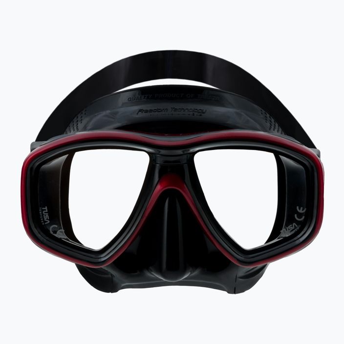 Potápačská maska TUSA Ceos čierno-červená M-212 2