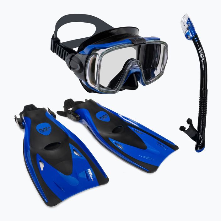 Potápačská súprava TUSA Maska + šnorchel + plutvy modrá UP-3521