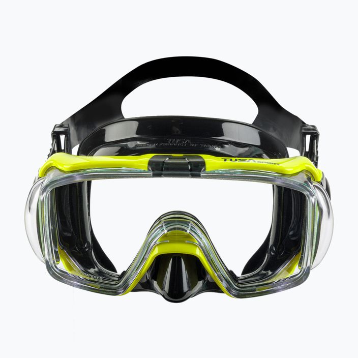 Potápačská súprava TUSA Maska + šnorchel čierna/žltá UC-3125 2