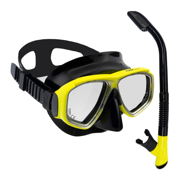 Potápačská súprava TUSA Maska + šnorchel čierna/žltá UC-7519P 2