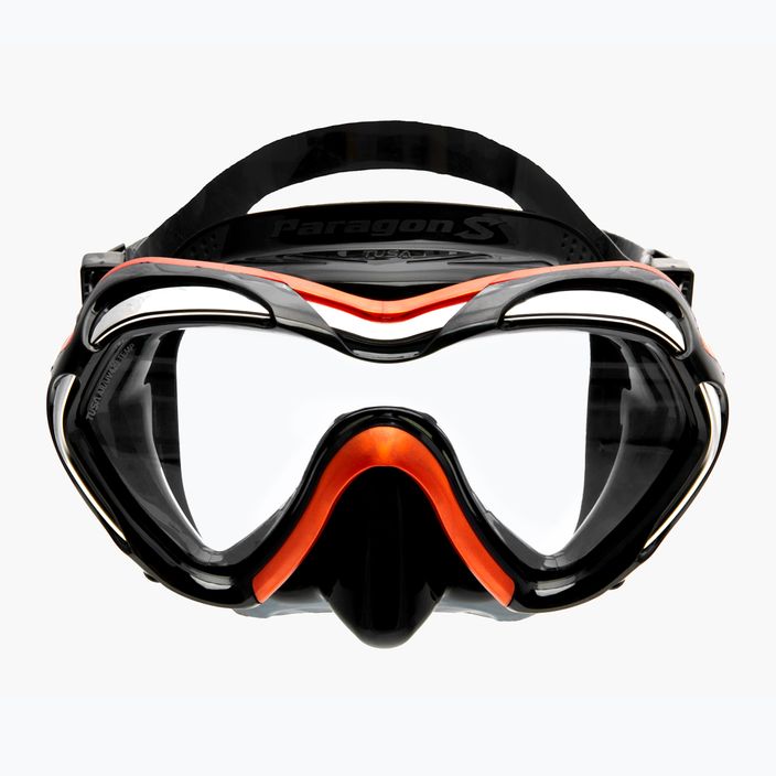 Potápačská maska TUSA Paragon S Mask čierno-oranžová M-1007 2