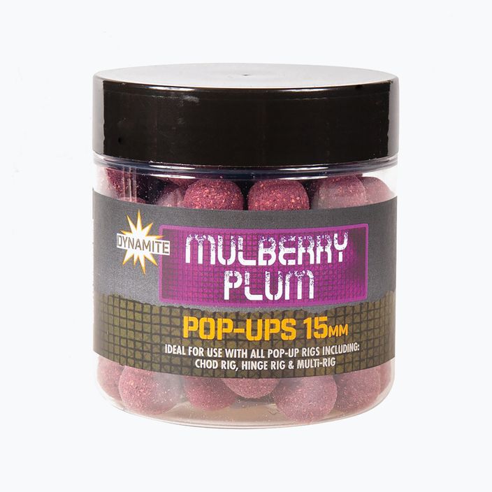 Dynamite Baits Mulberry Plum Pop Up 15 mm tmavo fialové guľôčky na plávanie kaprov ADY041014