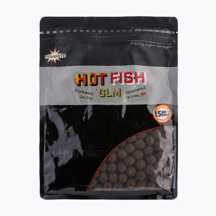 Dynamite Baits Hot Fish & GLM hnedé kaprové boilies ADY041008