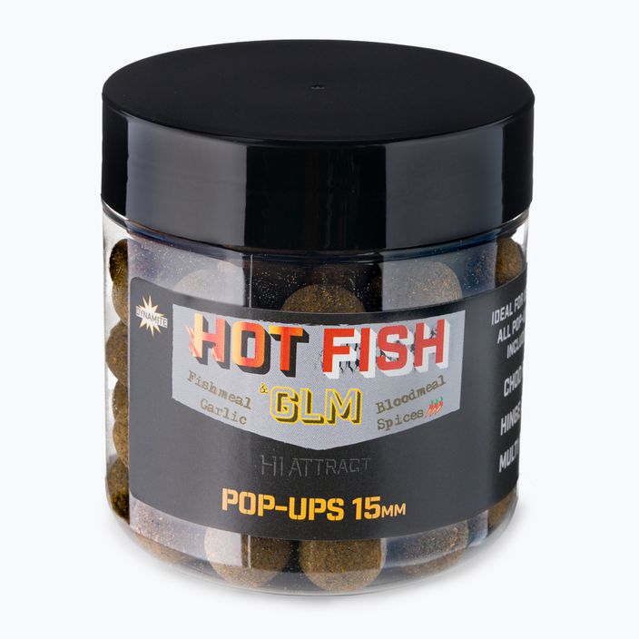 Dynamite Baits Hot Fish & GLM Pop Up 15 mm hnedé guľôčky na plávanie kaprov ADY041013