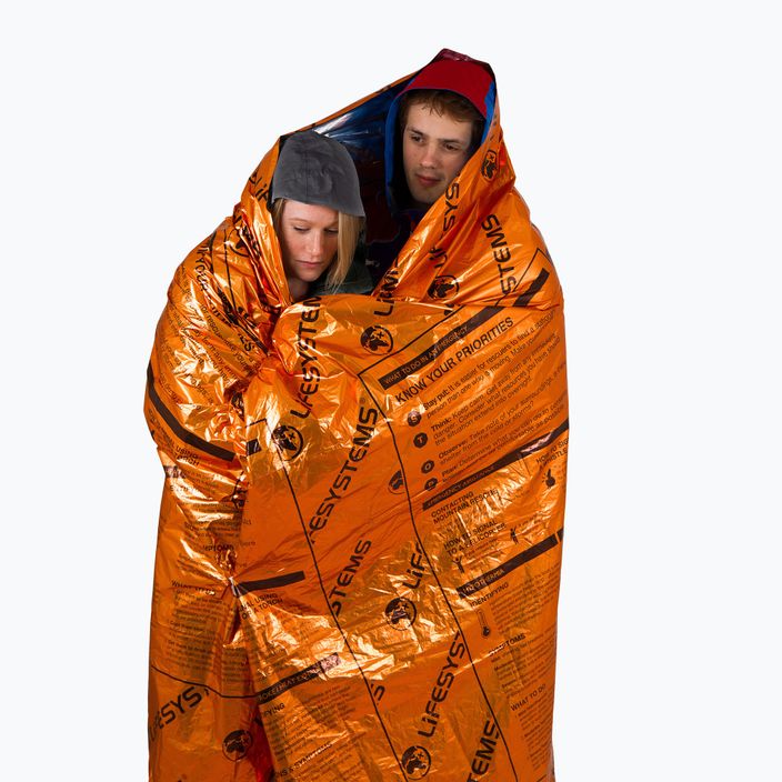 Dvojitá tepelná prikrývka Lifesystems Heatshield Blanket Double oranžová LM4217 5