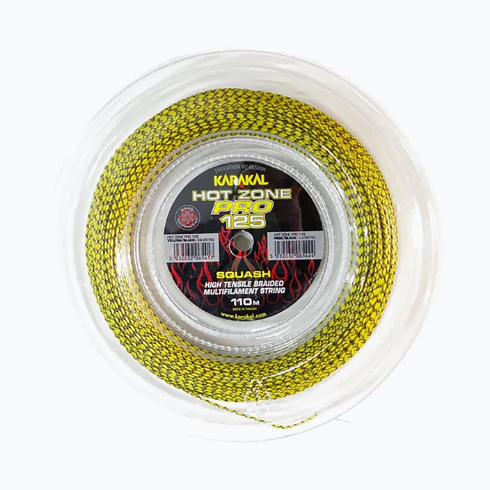 Squashová struna Karakal Hot Zone Pro 125 11 m žltá/čierna 3
