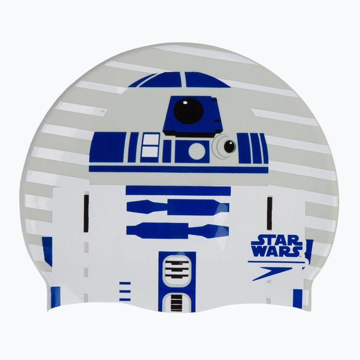 Detská plavecká čiapka Speedo Star Wars Slpogan Print R2-D2 bielo-šedá 8-8385D674 4