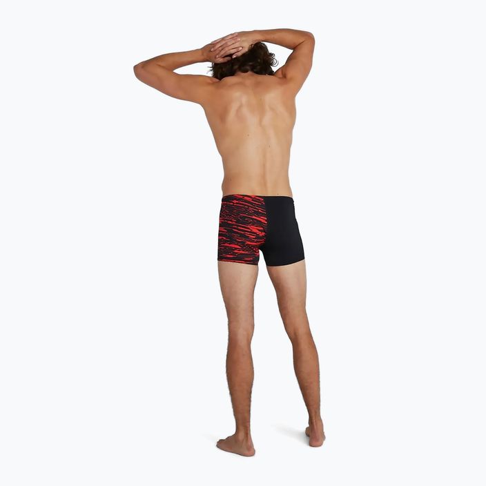 Pánske plavkové boxerky Speedo Hyper Boom Placement V-Cut Aquashort čierno-červené 8-9734 3