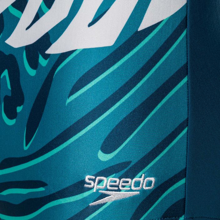 Speedo Placement U-Back dámske jednodielne plavky modro-zelené 68-07336G728 3