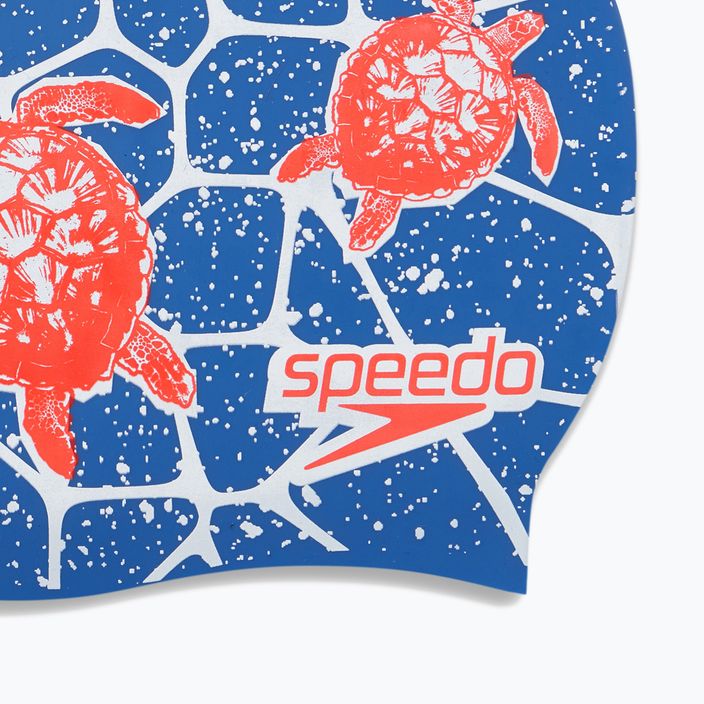 Detská plavecká čiapka Speedo Slogan Print modrá 68-8386 4