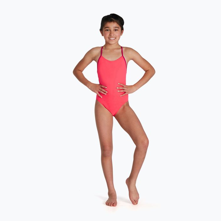 Speedo Lane Line Back Solid pink 68-13441 detské jednodielne plavky 5