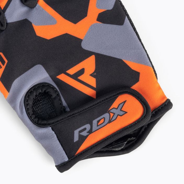 RDX Sumblimation F6 čierno-oranžové fitness rukavice WGS-F6O 4