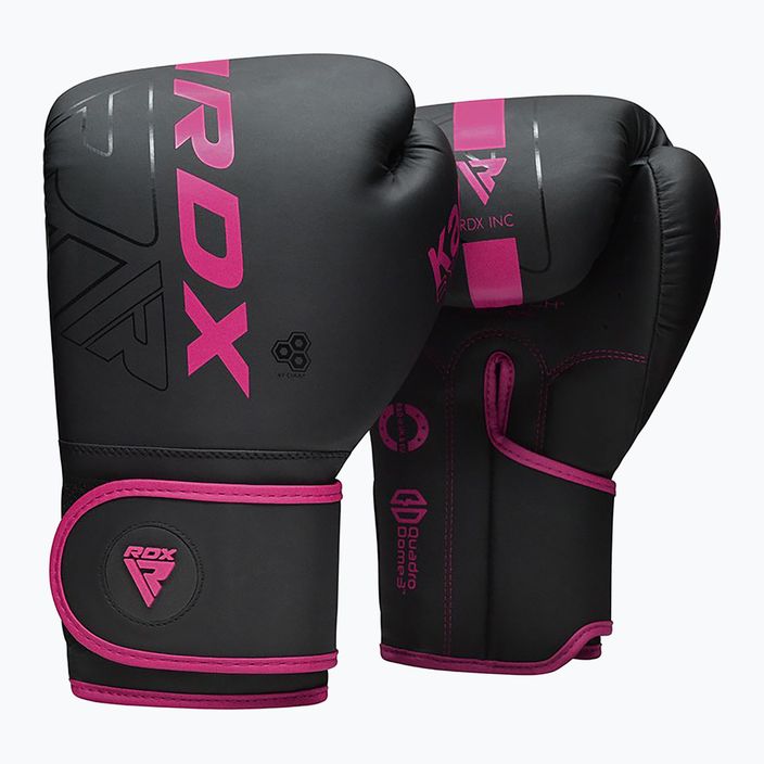 Boxerské rukavice RDX F6 čierno-ružové BGR-F6MP 8