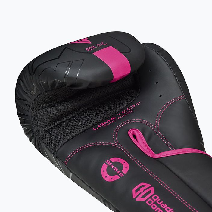 Boxerské rukavice RDX F6 čierno-ružové BGR-F6MP 12