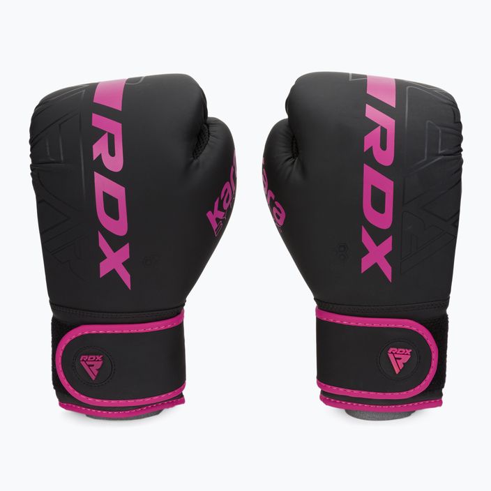 Boxerské rukavice RDX F6 čierno-ružové BGR-F6MP
