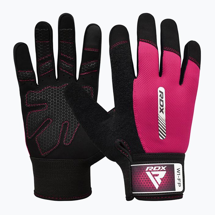 Trekkingové rukavice RDX W1F Full Finger pink