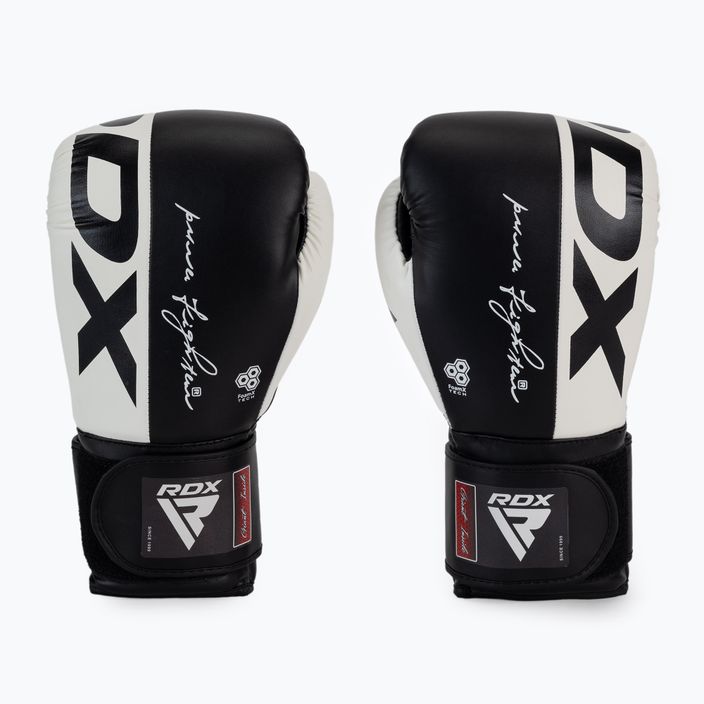 RDX REX F4 biele a čierne boxerské rukavice BGR-F4B-1OZ