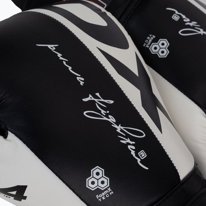 RDX REX F4 biele a čierne boxerské rukavice BGR-F4B-1OZ 5