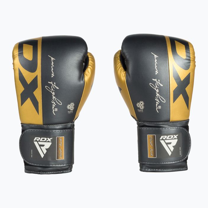 RDX Rex F4 čierne/zlaté boxerské rukavice BGR-F4GL-.