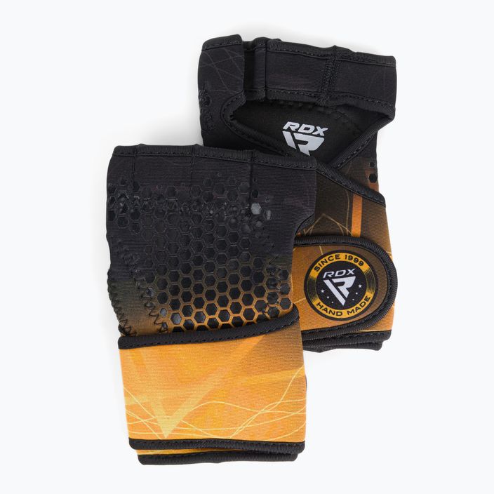 RDX Weight Lifting X1 tréningové rukavice s dlhým popruhom čierna/žltá WGN-X1Y