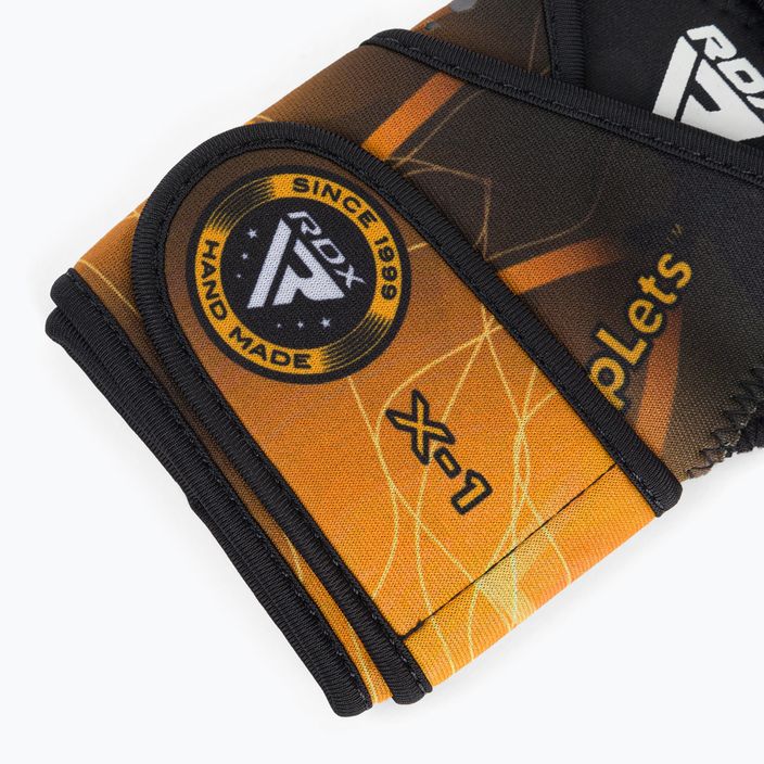 RDX Weight Lifting X1 tréningové rukavice s dlhým popruhom čierna/žltá WGN-X1Y 4