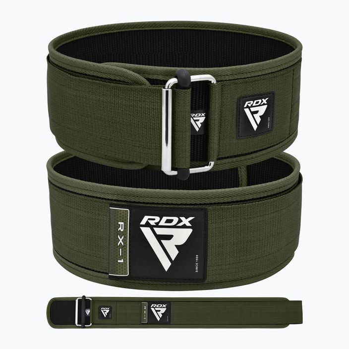Opasok na cvičenie RDX RX1 Weight Lifting Strap army green 3