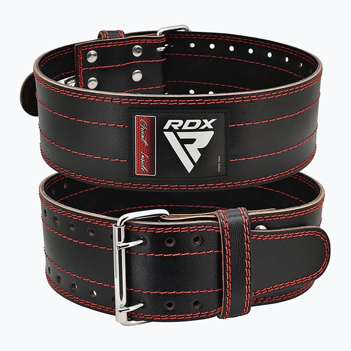 Vzpieračský opasok RDX RD1 Weight Lifting Power belt červený 2